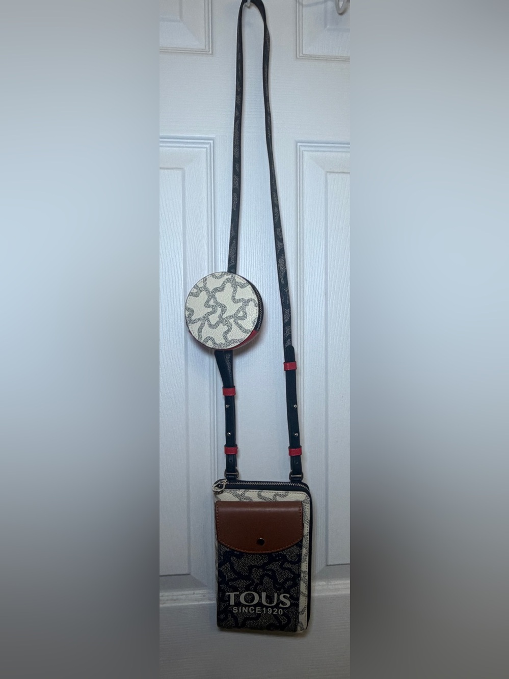 TOUS Multicolor Monogram Crossbody Phone Wallet Bag